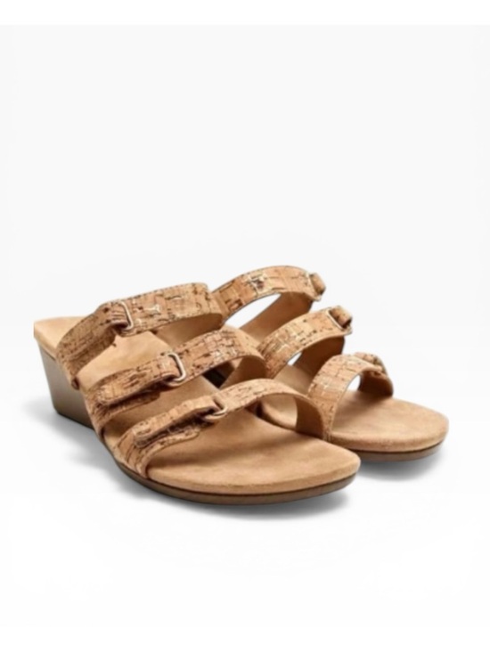Vionic Shoes - Vionic Dwyn 3 Strap Natural Cork Wedge Sandal Neutral Summer Sz 7